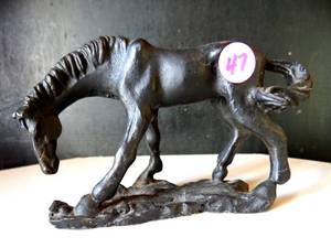 lot 47 image: ANDREA by SADEK PAINTED BRASS HORSE