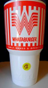 lot 58 image: COLLECTORS YETI WHATABURGER 32 OZ TUMBLER