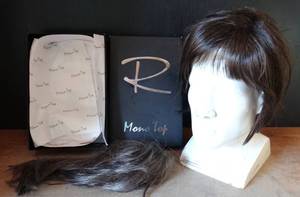 lot 84 image: LOT OF 2 - MONO TOP HAIRPIECES - MEDIUM AND DARK BROWN