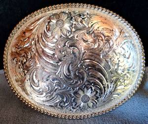 lot 89 image: MONTANA SILVERSMITHS COWBOY STYLE BUCKLE