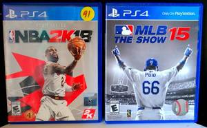 lot 91 image: PLAYSTATION 4 - NBA2K 18 & MLB 15