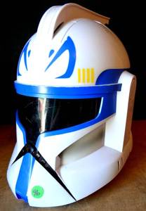 lot 96 image: 2008 Star Wars Captain Rex Electronic Command Helmet - TESTEDWORKS $$$