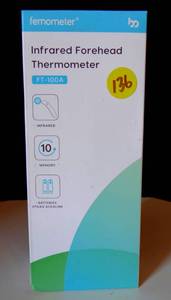 lot 136 image: FEMOMETER INFRARED FOREHEAD THERMOMETER - MODEL FT100A (NIB)
