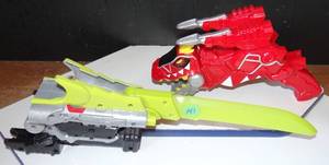lot 141 image: BANDAI Power Rangers Dino Super Charge T-Rex Morpher Gun & Pistol wSwingout Knife $$$