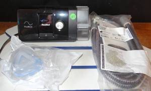 lot 147 image: ResMed Airsense 10 Autoset CPAP Machine with Humidifier wCase - TESTEDWORKS $$$