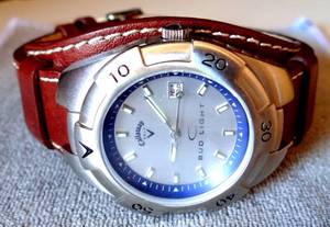 lot 151 image: MENS CALLAWAY GOLF - BUD LIGHT ADVERTISING SPORT WATCH WITH LEATHER BAND