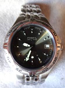 lot 171 image: FOSSIL PR-1593 MENS STAINLESS WATCH