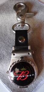 lot 173 image: BUDWEISER FLIP OUT KEYCHAIN WATCH