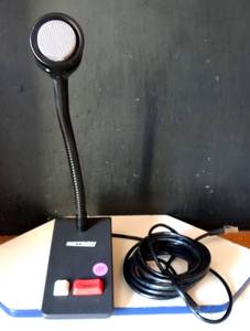 lot 188 image: ZETRON 901-9661 Gooseneck Desktop Mic Shure Close-Talk 503BG Microphone