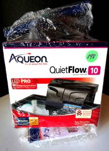 lot 198 image: Aqueon QuietFlow 10 Aquarium Power Filter - NEW