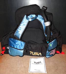 lot 300 image: PROFESSIONAL TUSA Imprex Diving SCUBA BCD Vest Buoyancy Compensator wIntegrated Weight Pockets