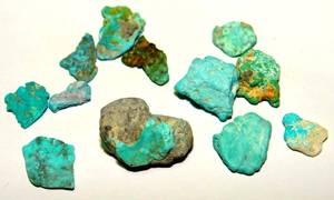 lot 145 image: NEVADA MINED TURQUOISE LOT - 12.3 grams TOTAL