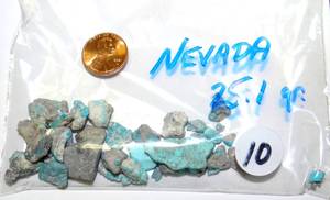 lot 10 image: MORE NEVADA MINED TURQUOISE - 25.1 grams