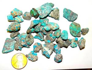 lot 49 image: ARIZONA MINED TURQUOISE - 40.0 grams TOTAL