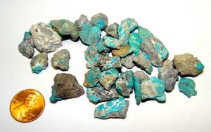 lot 51 image: ARIZONA MINED TURQUOISE - 44.0 grams TOTAL
