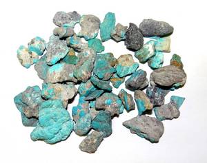 lot 52 image: ARIZONA MINED TURQUOISE - 50.1 grams TOTAL