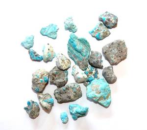 lot 9 image: NICE LOT OF NEVADA MINED TURQUOISE - 35 grams TOTAL