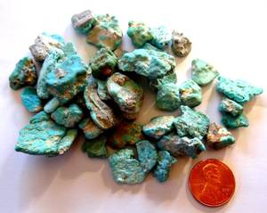 lot 17 image: NEW MEXICO MINED TURQUOISE - 50 grams TOTAL