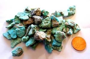 lot 18 image: NEW MEXICO MINED TURQUOISE - 50.1 grams TOTAL