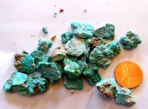lot 19 image: NEW MEXICO MINED TURQUOISE - 20.2 grams TOTAL