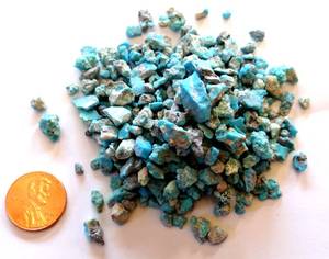 lot 21 image: GALLUP, NEW MEXICO MINED TURQUOISE - 50.1 grams TOTAL