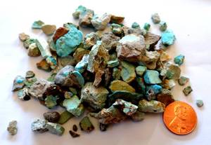 lot 22 image: NEVADA MINED TURQUOISE LOT - 74.9 grams TOTAL