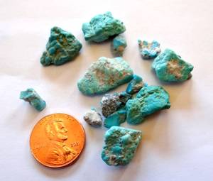 lot 30 image: NEVADA MINED TURQUOISE LOT - 10.0 grams TOTAL
