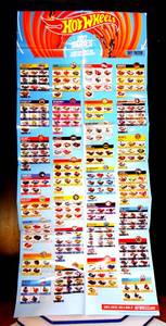 lot 135 image: 2017 SERIES HOT WHEELS CAR VARIETIES POSTER -MEASURES APPROX 22X 40 NEVER USED