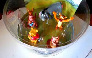lot 143 image: Disney WINNIE THE POOH 5 Piece Figure Play Set Cake Toppers Eeyore Piglet - NEWSEALED