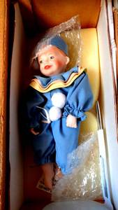 lot 150 image: The Ashton-Drake Galleries Jason Porcelain Doll with Stand New In Box COA