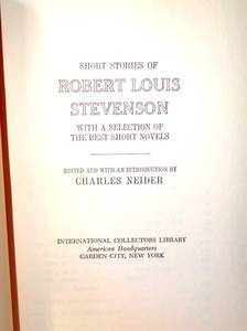 lot 182 image: International Collectors Library Short Stories of Robert Louis Stevenson 1969