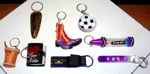 lot 192 image: ASSORTMENT OF KEYCHAINS AS SHOWN