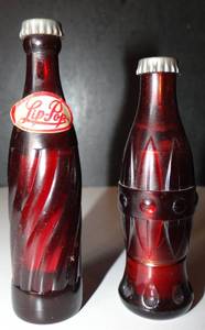 lot 197 image: VINTAGE Vintage Avon Soda Pop Cola & Lip Pomade Cola used Lipstick Lip Gloss Bottles