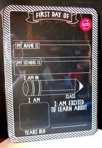 lot 208 image: PACKAGE OF 2 SEALED CHALK BOARDS - FIRST DAY OF SCHOOL & ITS MY BIRTHDAY