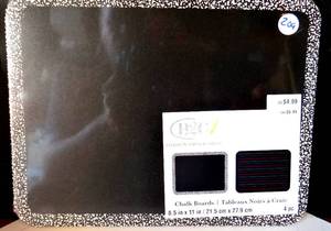 lot 209 image: NEW PACK OF 4 CHALKBOARDS AS SHOWN