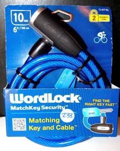 lot 233 image: WORDLOCK BICYCLE CHAIN LOCK WITH KEY - NEW