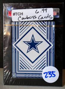 lot 235 image: NEW SEALED DECK OF DALLAS COWBOYS PLAYING CARDS