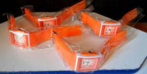 lot 245 image: LOT OF 4 - NEW ABM HIGH CLASS ORANGE UNISEX WATCHES