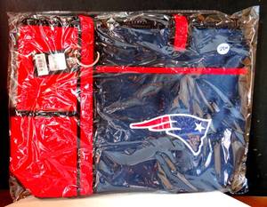 lot 284 image: NEW ENGLAND PATRIOTS NFL LICENSED CARRY ALL TOTE - NIP - RETAIL $33.95