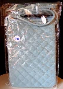 lot 298 image: CHARM 14 LIGHT BLUE PARADISE POUCE HANDBAG - NEW WTAGS