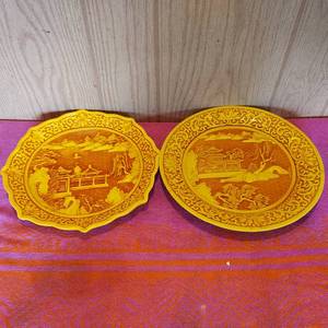 lot 48 image: Pair of 10 plastic Japanese deco plates