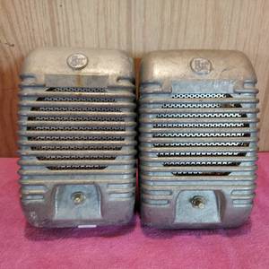 lot 73 image: 2 vintage drive in theater speakers