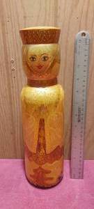 lot 145 image: Painted and glazed wooden figure
