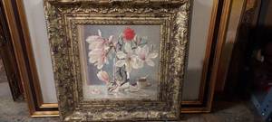 lot 160 image: 19x19 framed art