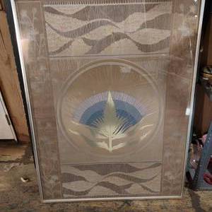 lot 162 image: 36x47 metal framed art