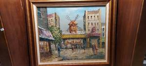 lot 163 image: 31x28 framed art