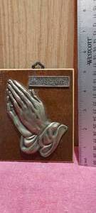 lot 166 image: Vintage wooden religious wall hanging