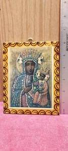 lot 167 image: Vintage wooden religious wall hanging