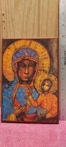 lot 169 image: wooden religious wall hanging