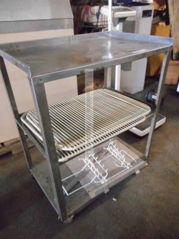 lot 123 image: Stainless steel food cart